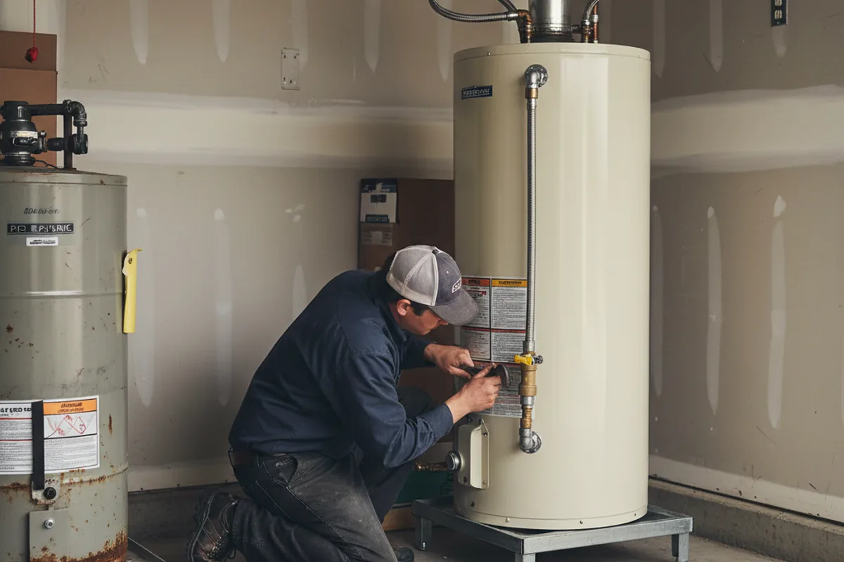 Water heater and shutoff valve replacement in Kirkersville